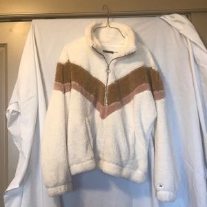 Cream Sherpa Abercrombie top